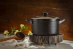 Caçarola Ceraflame Martelada 28cm 9500ML - Preto (Glass) - Imagem 2