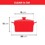 Jogo De Panelas De Cerâmica Ceraflame Clear+ 5 Pcs - Chocolate - Imagem 3