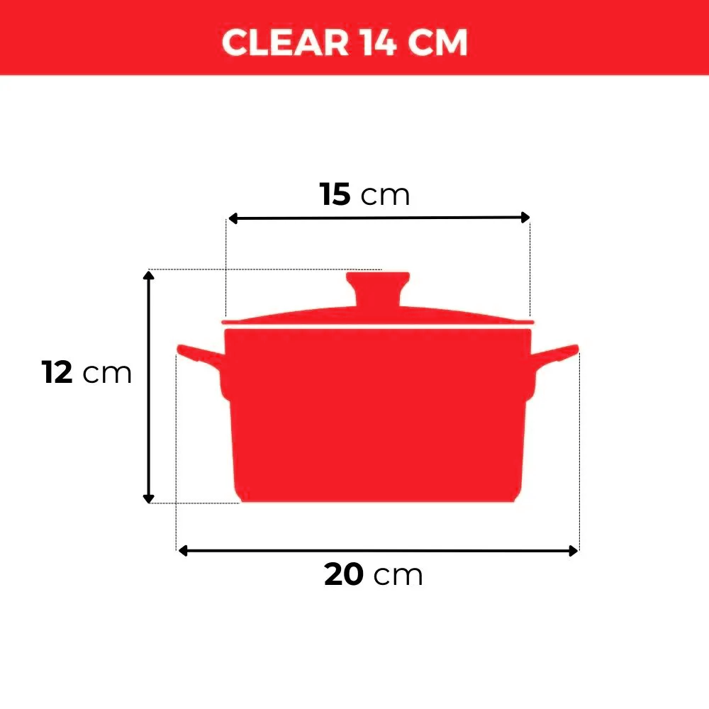 Jogo De Panelas De Cerâmica Ceraflame Clear+ 5 Pcs - Chocolate - Imagem 3