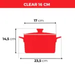 Jogo De Panelas De Cerâmica Ceraflame Clear+ 5 Pcs - Chocolate - Imagem 4