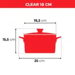 Jogo De Panelas De Cerâmica Ceraflame Clear+ 5 Pcs - Chocolate - Imagem 5