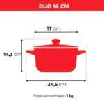 Jogo De Panelas De Cerâmica Ceraflame Duo (Smart) 5 peças - Pomodoro - Imagem 4